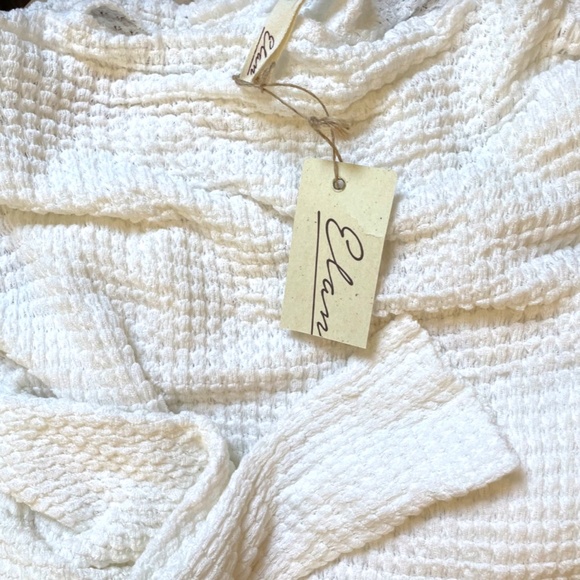 Elan Tops - Waffle Knit Tubular Pullover OS